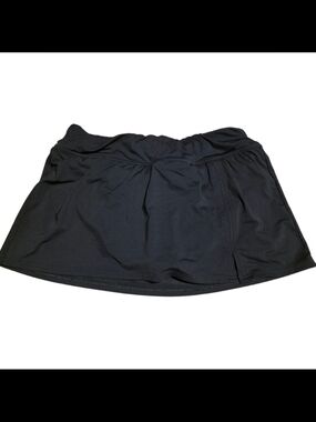 Lands End Black Swim Skirt Bikini Bottoms Size 12 Modest Swim